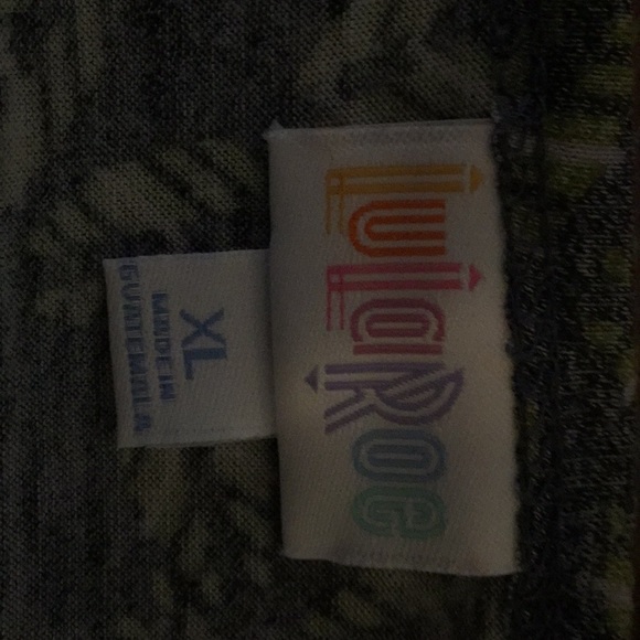 LuLaRoe Julia XL. Spring blue and green print. - Picture 3 of 3